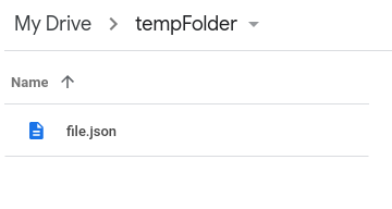 如何將 json 檔案添加到 Google Apps 腳本中的特定檔案夾？