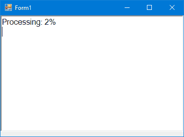 C# cmd 輸出進度(%)一行