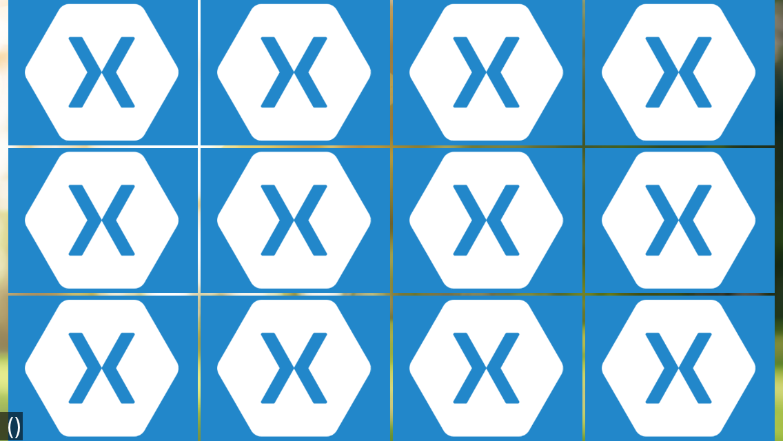 將網格居中而不以 Xamarin 形式展開