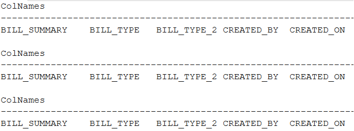 T-SQL：獲取表中以制表符分隔的列名串列 - 我的示例有什么問題？