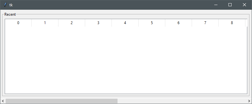 使用滾動條 python 3.9 強制 TK 樹適合視窗/畫布