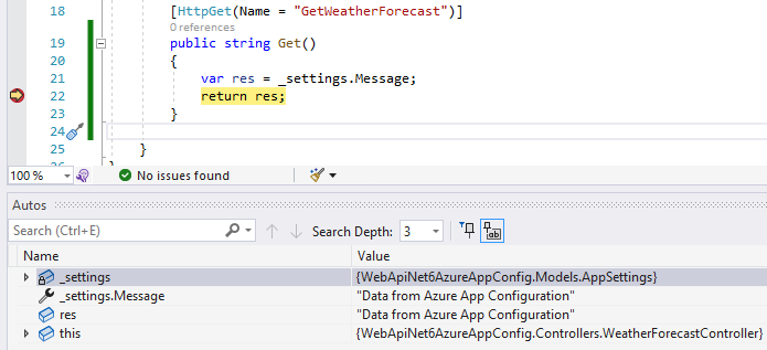 使用 .Net 6 在 .Net 核心 Web 應用程式中動態讀取 Azure 應用程式配置