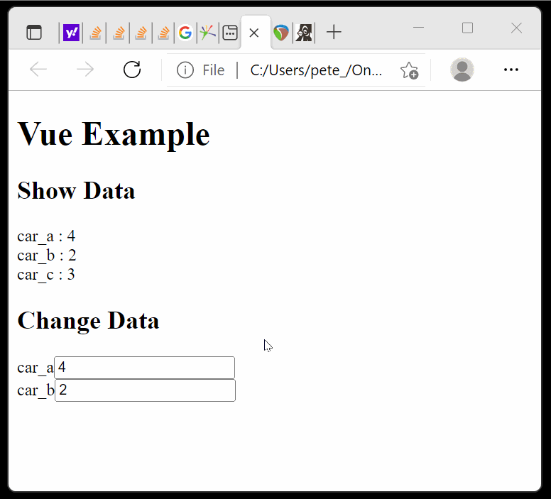 Vue js,如何系結陣列中的輸入值?