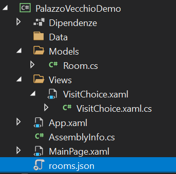 在 Xamarin Forms 中決議 json 檔案時找不到檔案