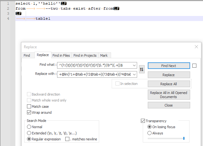 正則運算式生成動態sql