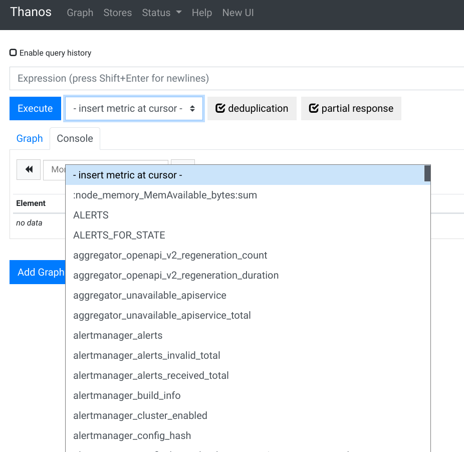 Thanos-Query/Query-Frontend 不顯示任何指標