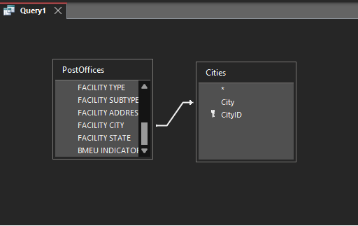 是否可以在 MS-Access 查詢設計視圖中顯示兩個表之間的關系