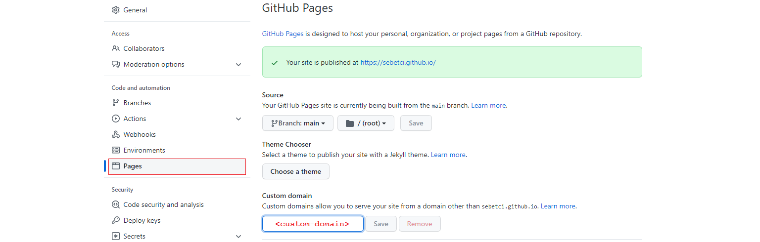 如何取消 GitHub Pages 重定向?