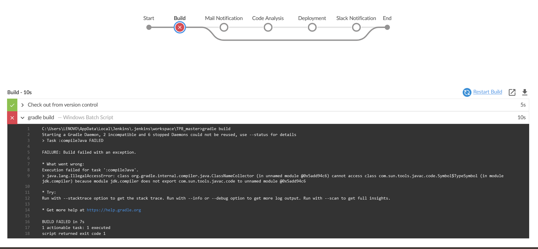 Blue Ocean Jenkins 中是否有解決此錯誤的方法