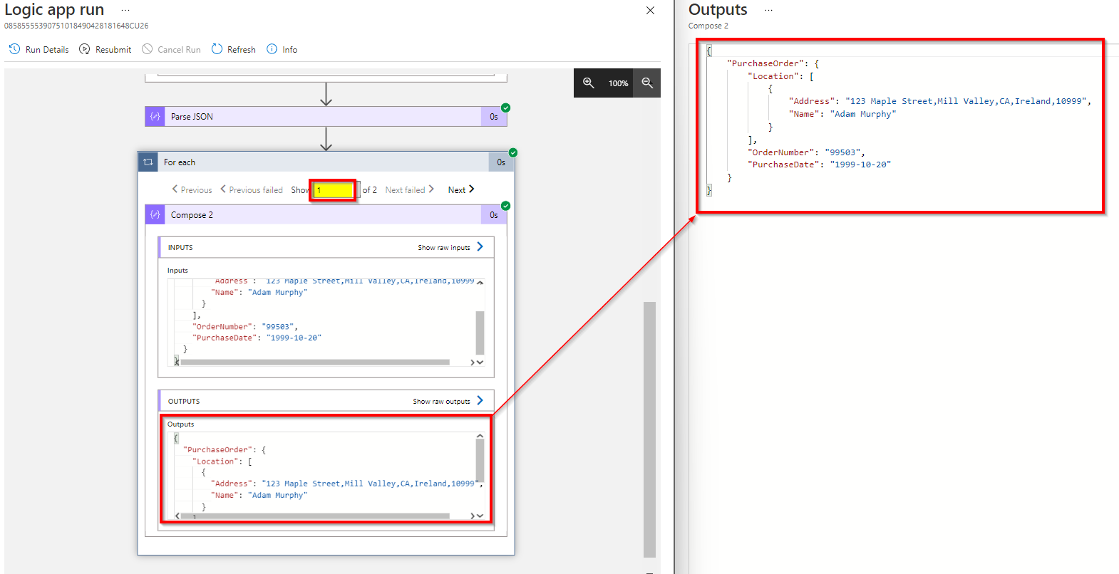 Azure 邏輯應用從單獨接收的 xml 創建 JSON 陣列