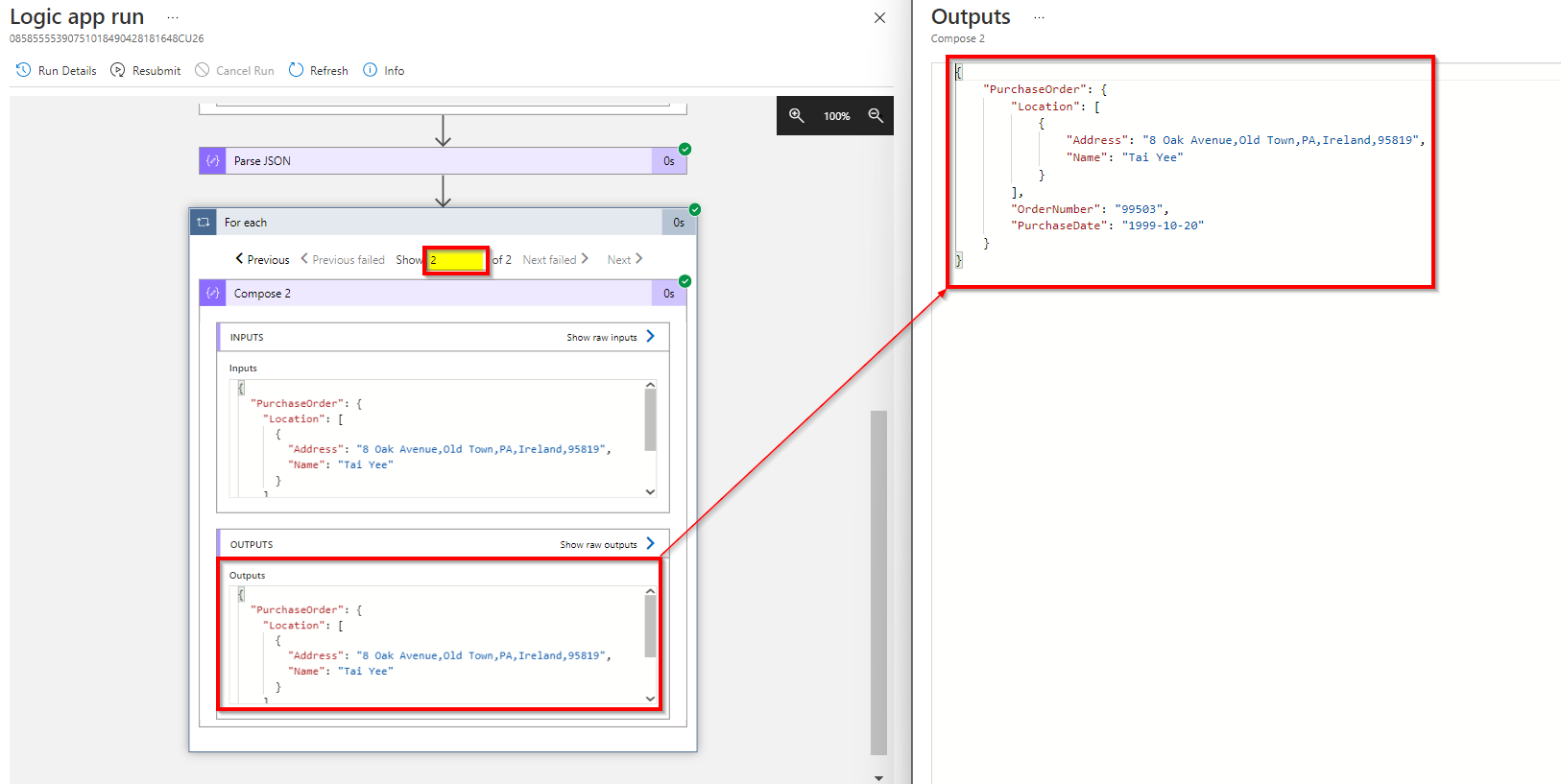Azure 邏輯應用從單獨接收的 xml 創建 JSON 陣列