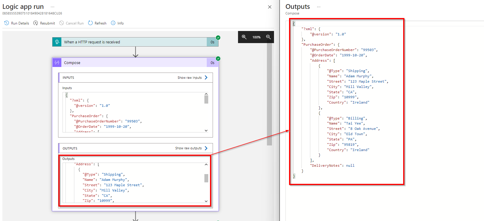 Azure 邏輯應用從單獨接收的 xml 創建 JSON 陣列