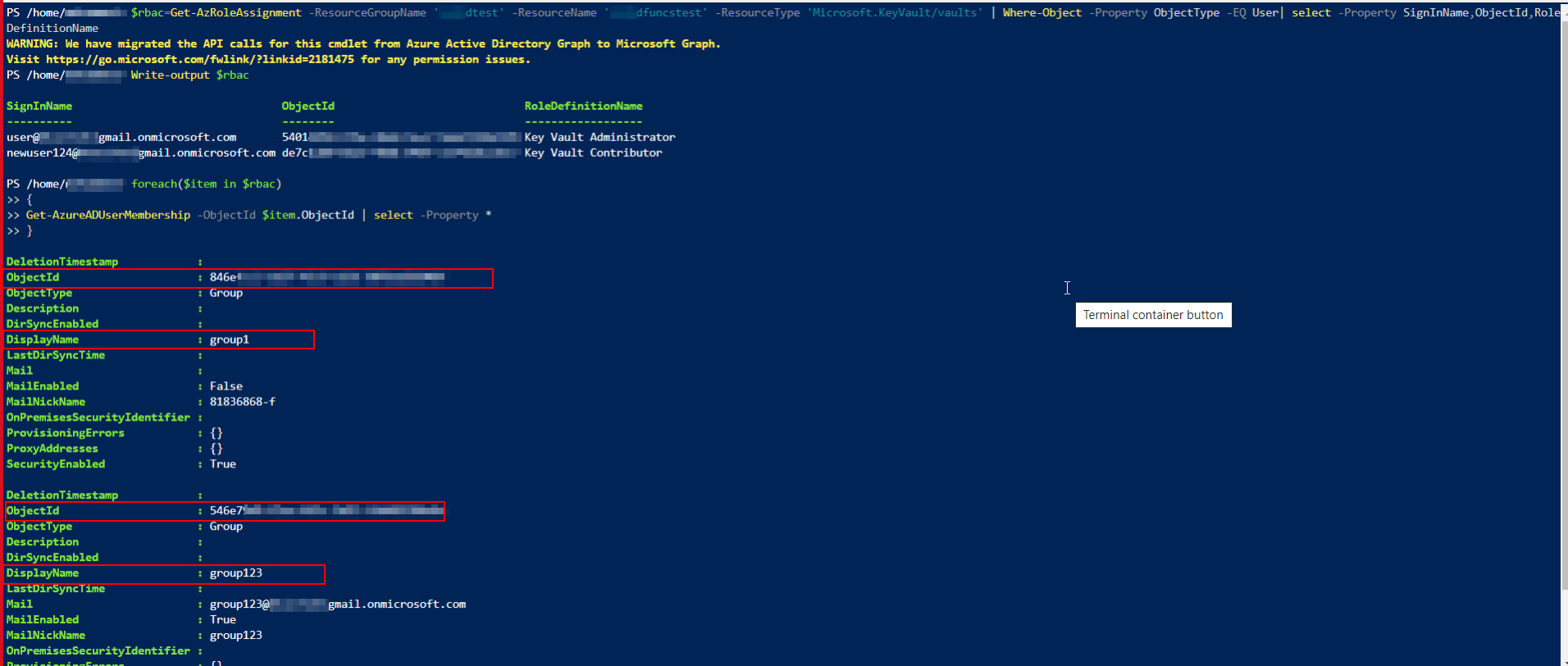 獲取有權訪問 Azure 資源的用戶和組
