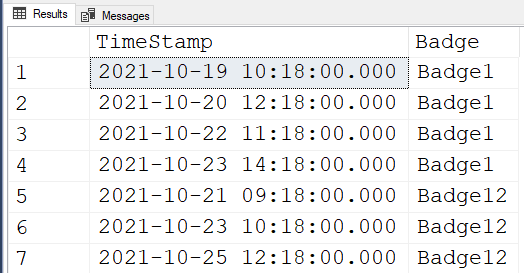 選擇并洗掉時間戳差異 < 1 天的 SQL 記錄