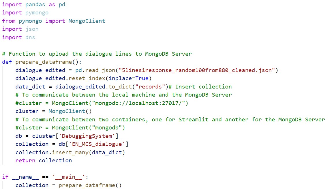 MongoDB 服務器上的資料加載來自 jupyter notebook，但不是來自腳本