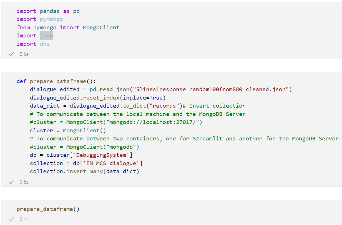 MongoDB 服務器上的資料加載來自 jupyter notebook，但不是來自腳本