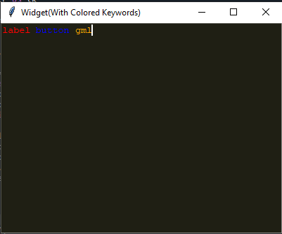 如何在python tkinter中創建邏輯來為某些單詞（如python shell）設定顏色