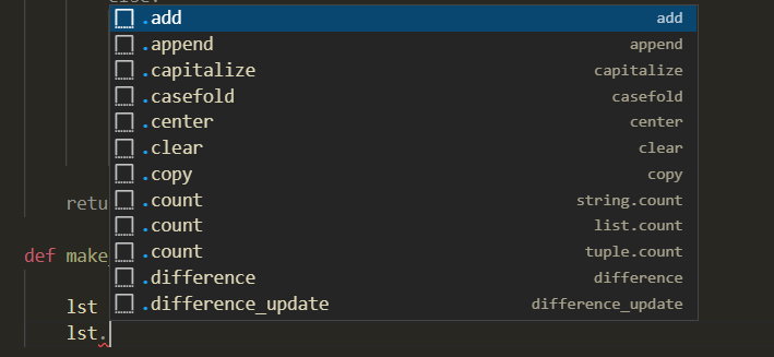 VS Code Intellisense - 不相關的方法