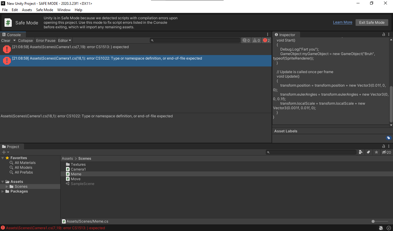 為什么 Unity 發現了問題而 VSCode 沒有發現問題？
