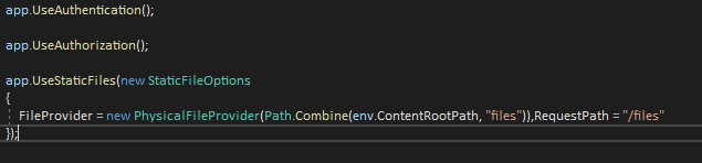 APS.NET CORE 5 Web Api - 靜態檔案、授權和身份驗證