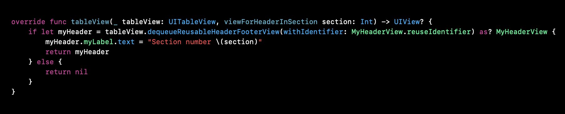 UITableViewHeaderFooterView 沒有一直向左對齊