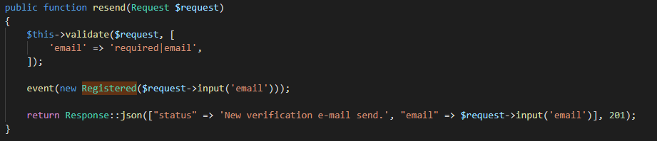 Laravel 郵箱驗證(重發方式)