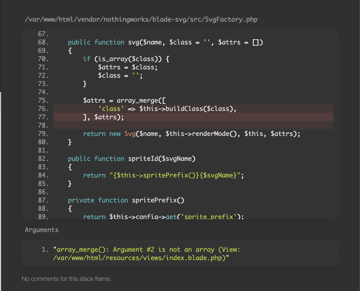 為什么螢屏閱讀器在使用 @svg 指令時讀取 SVG 的樣式（Laravel）