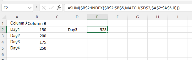 基于給定值的公式幫助 SUM