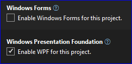 是否可以為 .NET 6.0 應用程式同時啟用 Winforms 和 WPF？