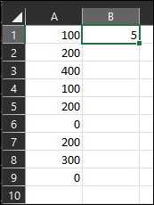 Excel - 如何計算一列上非零數字的條紋