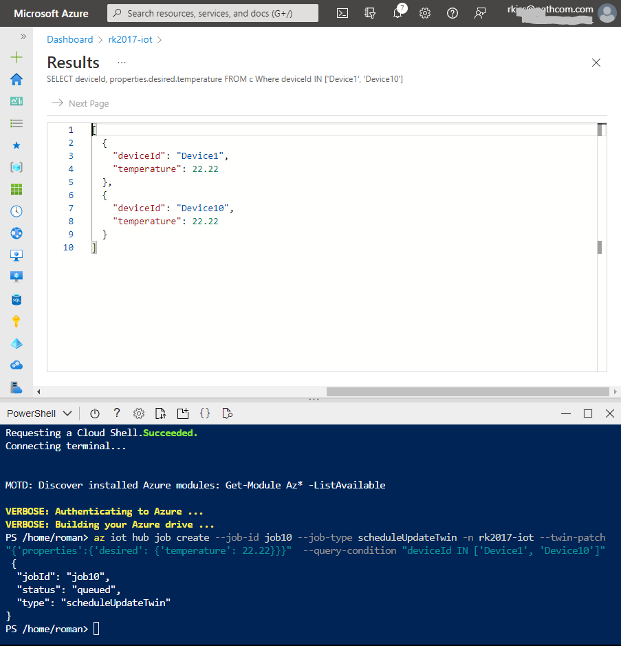 從 Azure 門戶更新 IOT 設備孿生
