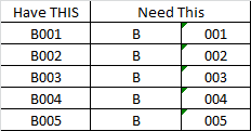 需要將 Excel VBA 中的值拆分為兩個單元格