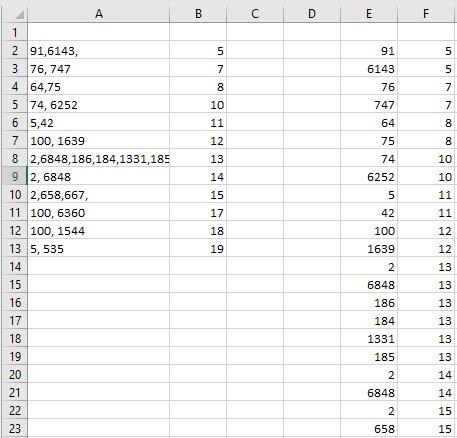 Excel - 如何在逗號分隔范圍內查找多個值
