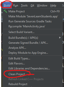 找不到檔案例外 Android Studio