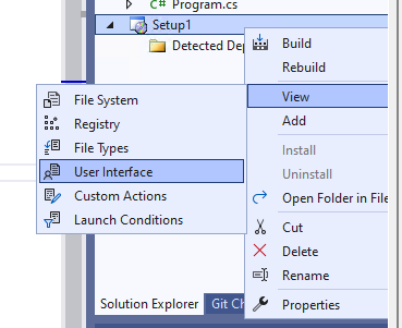 在 Visual Studio 2022 中添加“用戶界面”，包括許可協議