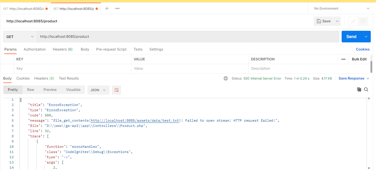 如何解決問題 :: file_get_contents(http://localhost:8085/assets/data/test.txt): 無法打開流:HTTP 請求失敗