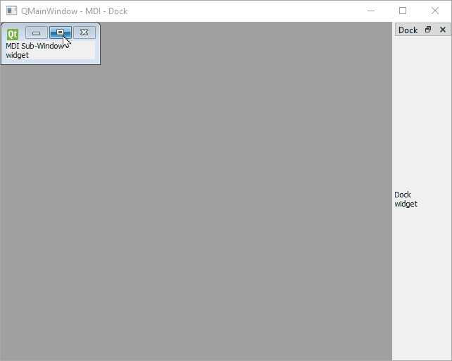 在 QSplitter 中最大化 QMdiSubWindow