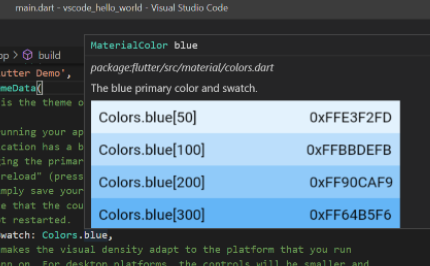 Flutter 未在 Visual Studio Code 中顯示調色板
