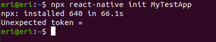 無法在 linux 中運行 npx react-native init