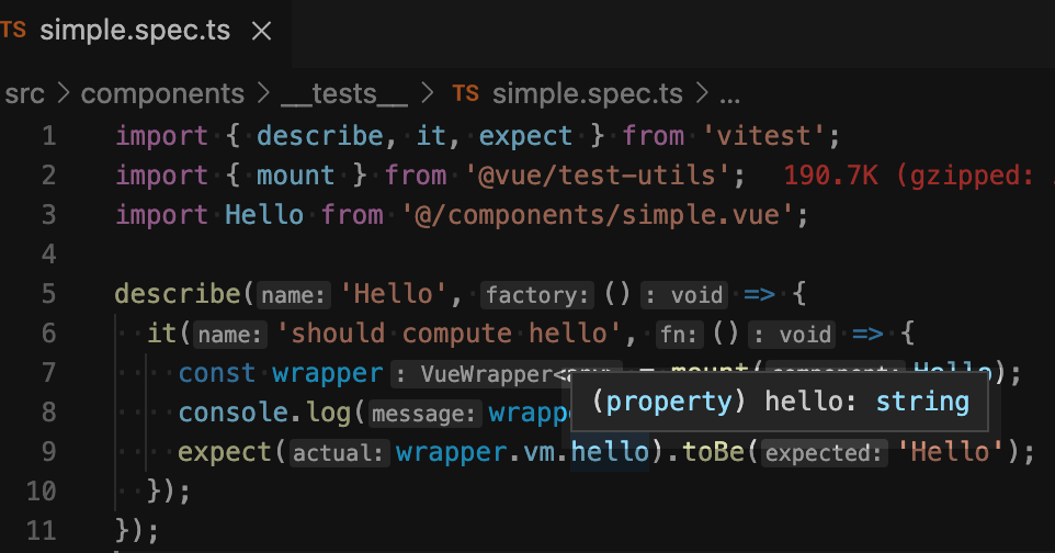 使用 TypeScript SFC 測驗 vue3 計算屬性