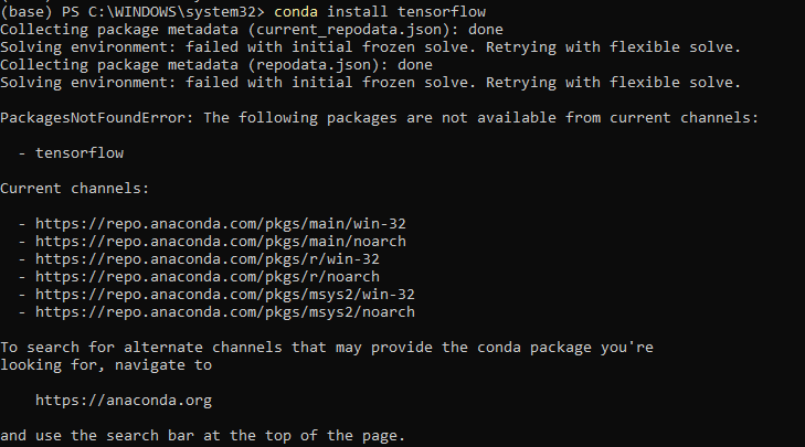 TensorFlow 沒有出現在 Anaconda Navigator 中