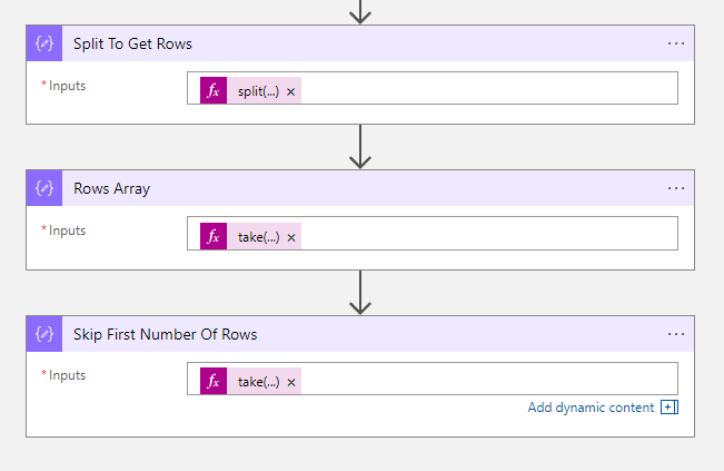使用 Azure 邏輯應用跳過存盤在 SFTP 中的 CSV 中的第一行和最后 x 行