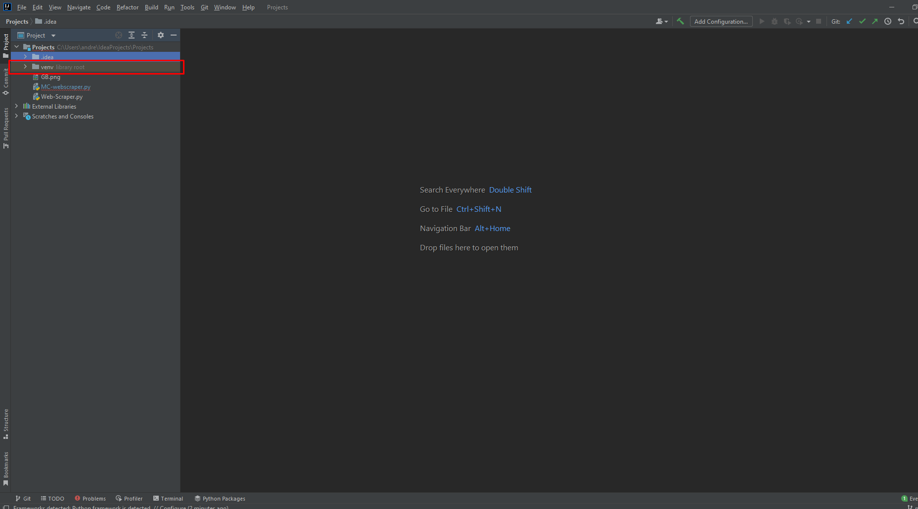 Intellij 的專案選項卡中檔案名上的黃色突出顯示是什么意思?