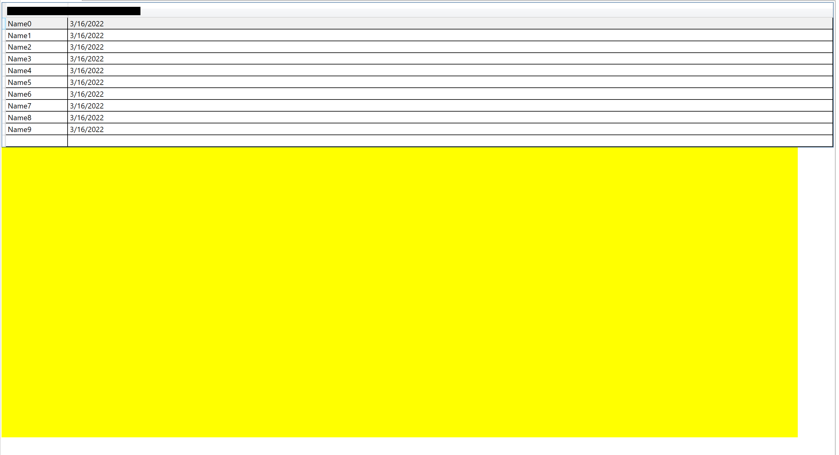 Wpf datagrid 總是顯示滾動條并填滿空間