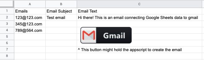 從 Google 表格中獲取資料并在 Gmail 中創建基于它的收件人、主題和正文的電子郵件