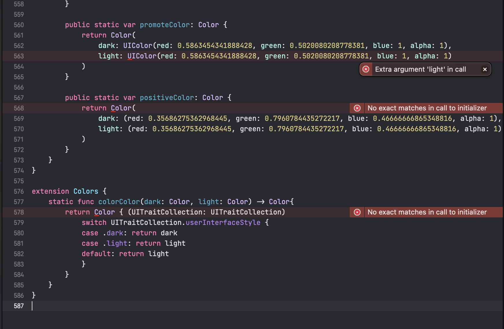 用于創建主題的 SwiftUI 顏色擴展