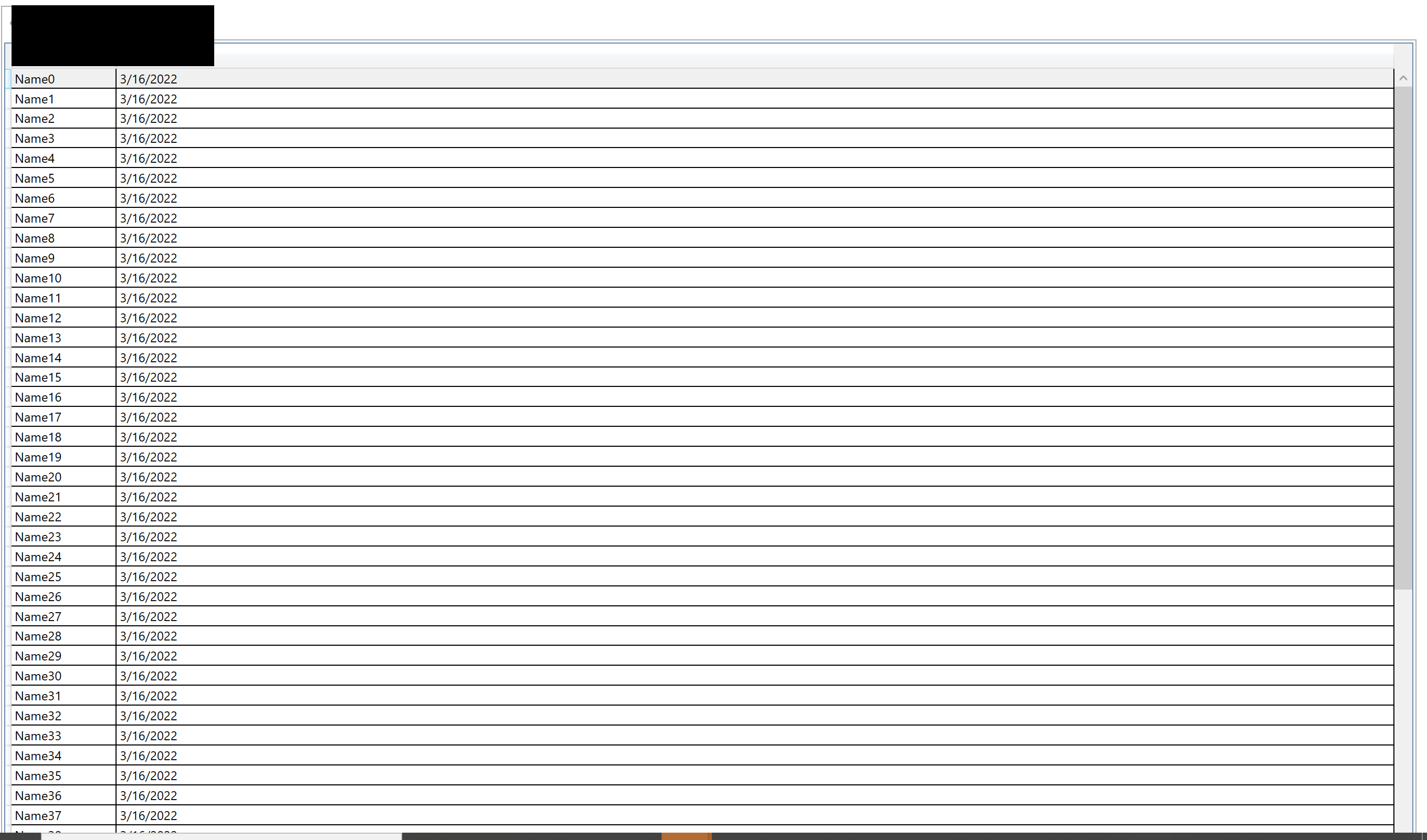 Wpf datagrid 總是顯示滾動條并填滿空間
