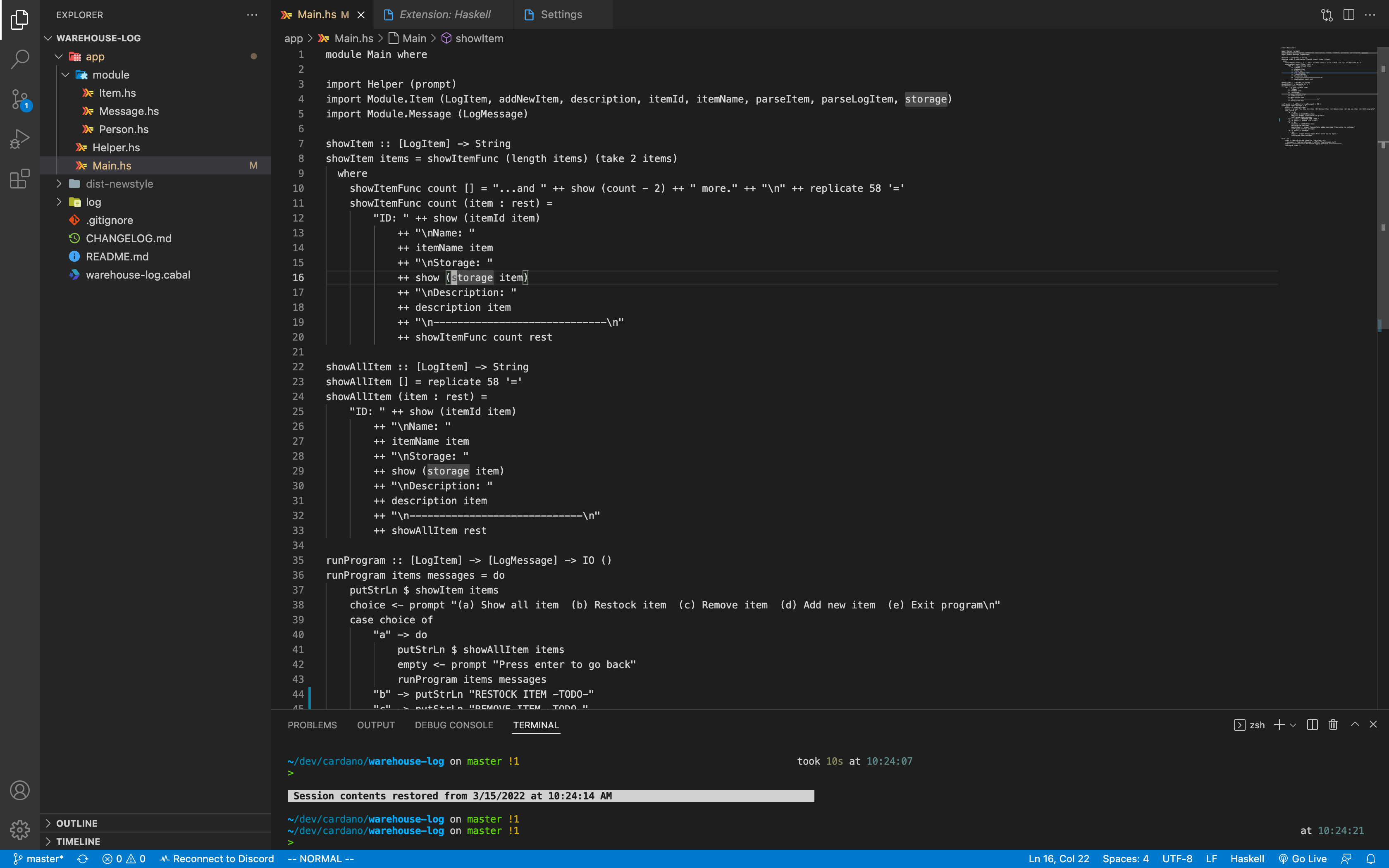 Vscode Haskell語法突出顯示顏色突然不起作用或丟失