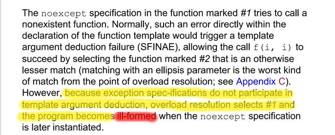 SFINAE 在使用例外時仍然產生錯誤