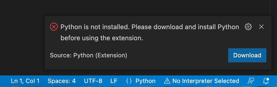VS Code 找不到 Python 和解釋器